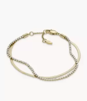 Fossil Women Sadie Under The Stars Gold-Tone Stainless Steel Chain Bracelet