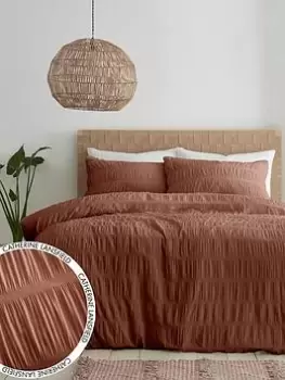 Catherine Lansfield Seersucker Duvet Set - Db