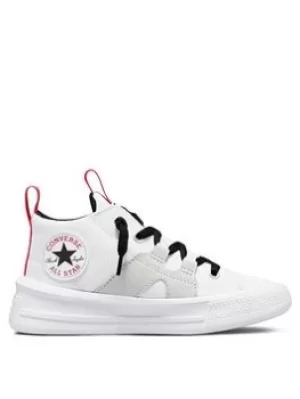 Converse Chuck Taylor All Star Hi Childrens Unisex Ultra Color Pop Trainers -White/Black/Red, White/Black/Red, Size 2