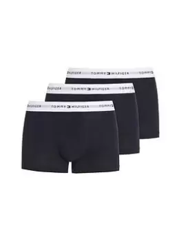 Tommy Hilfiger 3pk Trunk - Navy, Size 2XL, Men