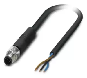 Phoenix Contact Sac-3P-M5Ms/ 5,0-Pur Sensor Cord, 3P, M5 Plug-Free End, 5M