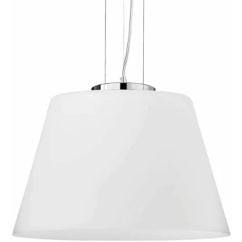 Ideal Lux Lighting - Ideal Lux Cylinder - 1 Light Large Dome Ceiling Pendant White, E27