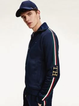 Tommy Hilfiger TH Monogram Zip Through Tracksuit Top - Navy Size M Men