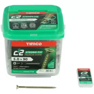 Timco C2 Strong-Fix Countersunk Multi Purpose Screws - 5.0 x 90 (325 pack)