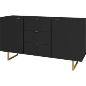 Out & out Seattle - Black Large Modern Sideboard - 135cm