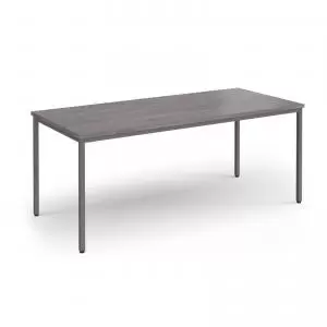 Flexi 25 rectangular table with graphite frame 1800mm x 800mm - grey