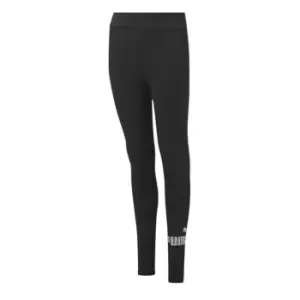 Puma Logo Leggings Child Girls - Black