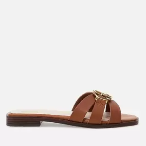 Guess Womens Symo Leather Mules - Cognac - UK 4