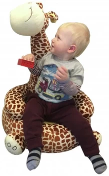 Plush Brown Giraffe Chair.