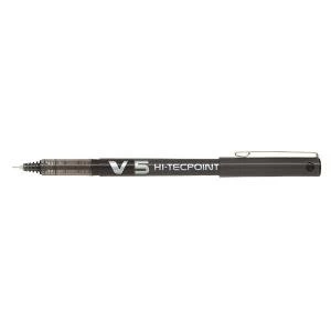 Pilot V5 Hi Tecpoint Rollerball Pen Liquid Ink 0.5mm Tip Black Ref