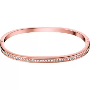 Ladies Calvin Klein Rose Gold Plated Small Hook Crystal Bangle KJ06PD14010S