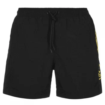 Barbour International Large Logo Swim Shorts - Black BK31