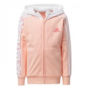 adidas Zip Logo Hoodie Infant Girls - Haze Coral