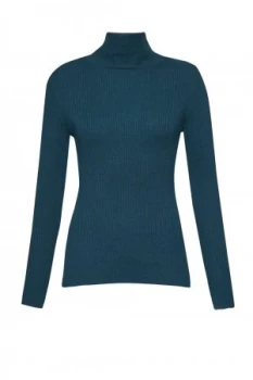 French Connection Nicola Knits High Neck Jumper Green