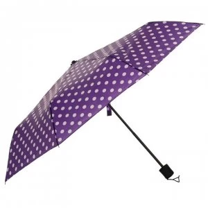 Slazenger Web Fold Umbrella - Purple/Polka