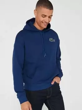 Lacoste Large Croc Oversized Hoodie - Blue