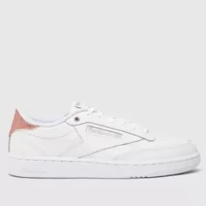 Reebok White & Gold Club C 85 Trainers