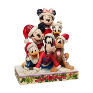 Piled High with Holiday Cheer (Mickey and friends) Disney Traditions Figurine