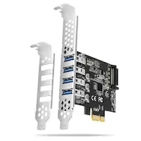 AXAGON PCEU-43RS PCIe Adapter 4x USB3.0 UASP VIA, 15-pin SATA Power Controller Card