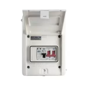 BG Metal Enclosure 5 Way Populated with 1 x SPD 1 x 32A MCB 100A Main Switch - CFSPDE02