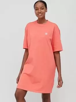 adidas Originals T-Shirt Dress - Coral, Size 6, Women