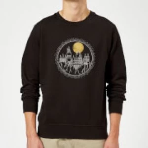 Harry Potter Hogwarts Castle Moon Sweatshirt - Black - 5XL