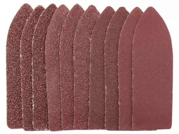 Draper Ten 80 Grit Hook and Loop Finger Sander Sheets (67 x 67 x 22mm)