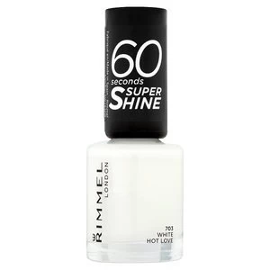 Rimmel Nail Polish 60 Second White Hot Love 8ml White