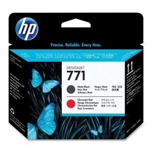 HP 771 Matte Black and Chromatic Red Printhead