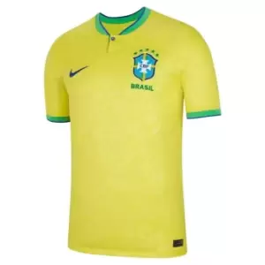 Nike Brazil Home Shirt 2022 2023 Adults - Yellow