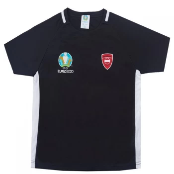 UEFA Euro 2020 Austria Polyester Tee Junior Boys - Black