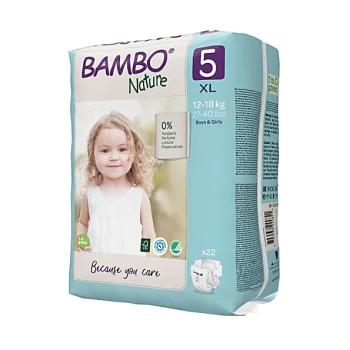 Bambo Nature Disposable Nappies - Junior - Size 5 - Pack of 22