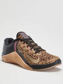 Nike Metcon 6, Leopard Print, Size 6, Women