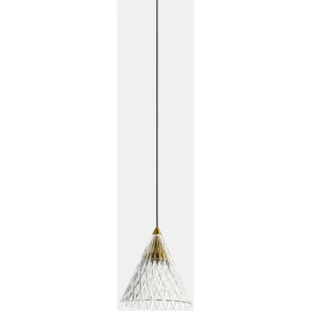 Leds-c4 Lighting - Leds-C4 Veneto - LED 1 Light Dome Ceiling Pendant Gold Matt White Phase Cut Dimming 8.5cm 725lm 2700K