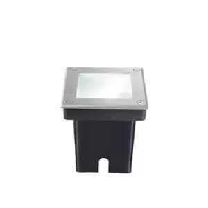 Park 1 Light Square Recessed Spotlight Steel IP65, G9