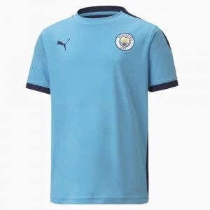 PUMA Man City Training Youth Jersey, Light Blue/Peacoat, size 7-8 Youth, Clothing