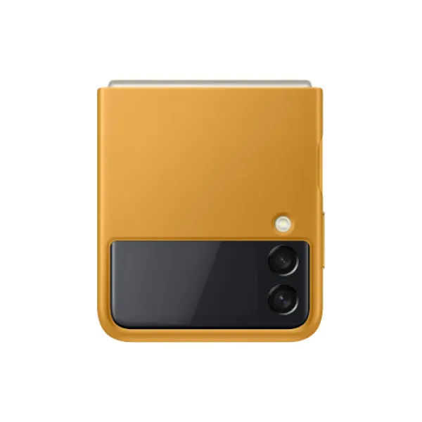 Samsung Galaxy Z FLIP3 5G Leather Flip Cover Mustard