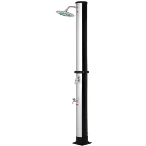 Solar Outdoor Shower Black/Silver 35L 6.5ft