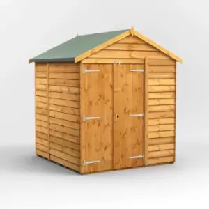 6X6 Power Overlap Apex Windowless Double Door Shed