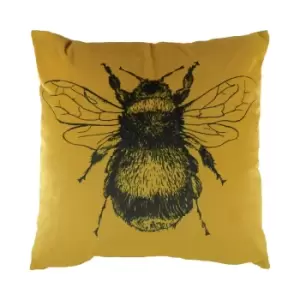 Gold Bee Velvet Cushion Gold / 43 x 43cm / Cover Only