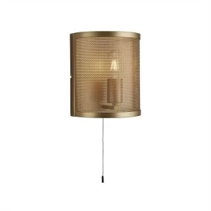 1 Light Wall Light Mesh Matt Gold, E27