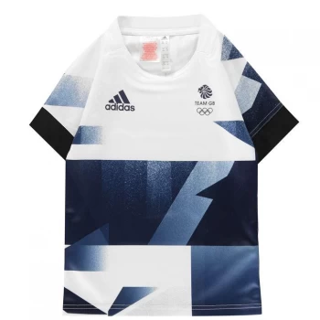 adidas Great Britain Rugby Jersey Juniors - Wht/Blue/Red