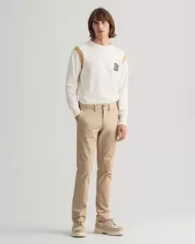 GANT Men Hallden Slim Fit Twill Chinos (36-32) Beige