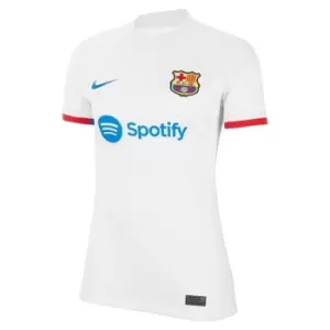 Nike Barcelona Away Shirt 2023 2024 Womens - White