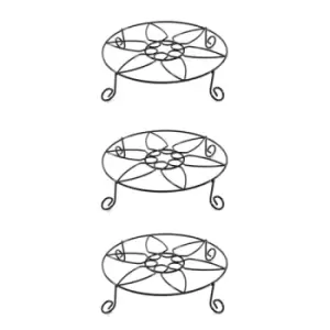 Iron Plant Pot Stands - Set of 3 M&amp;W