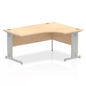 Impulse Cable Managed 1600 Right Hand Crescent Desk Maple