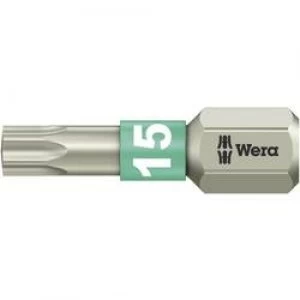 Torx bit T 15 Wera 38671 TS TX 15 X 25 MM Stainless steel