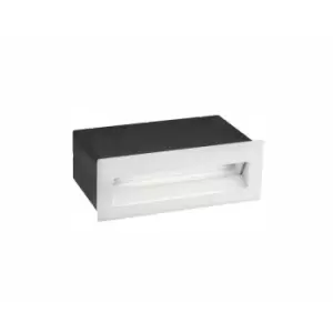 Fishers Outdoor Recessed Wall Lamp White Aluminium LED 3W 202Lm 3000K IP54 - Merano