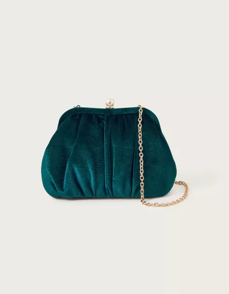 Velvet Pearl Pouch Bag