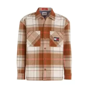 Tommy Jeans Tjm Brushed Check Overshirt - Brown